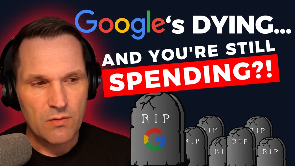marcus sheridan podcast thumbnail with google dying text